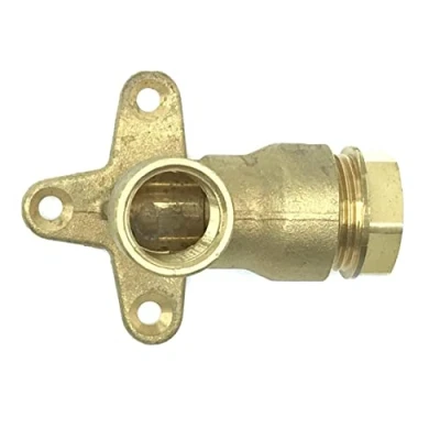 Image of Plasson Push Fit (Series 1) Brass Wall Plate Elbow 20mmx1/2&quot; 1000C10