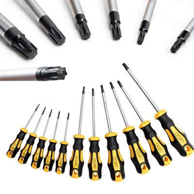 Image of 11 pcs T Star Torx Screwdriver Set T6 T40