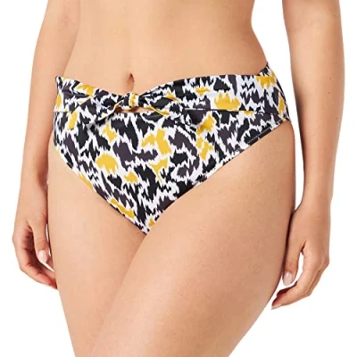 Image of Sloggi Womens 10210897 Shore Fancy Guppy High Leg Bikini Brief Brown Elastane Size 10 UK