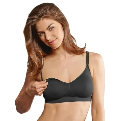 Image of Anita Seamless Still OHNE BÜGEL Tshirt bra, Women&#039;s, Size: 32/34, Schwarz