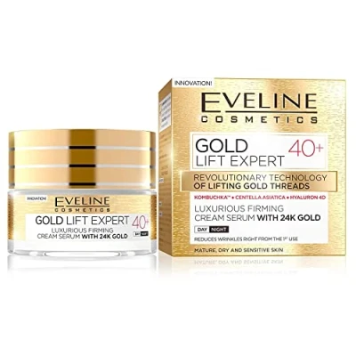 Image of Eveline Gold Lift Expert Luxurious Firming Cream Serum with 24k 40+ for Day and Night 50ml