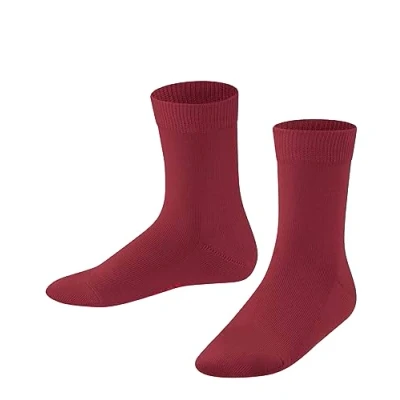 Image of FALKE Unisex Kids Family K SO Sustainable Cotton Plain 1 Pair Socks, Red (Ruby 8830) new eco friendly, 9 11.5