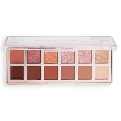 Image of Makeup Revolution, The True Icon Bronze Eyeshadow Palette, Cream, Matte &amp; Shimmer Finishes, 12 Blendable Shades