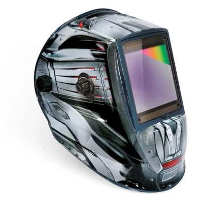 Image of GYS 068698 LCD ALIEN+ TRUE COLOR XXL WELDING HELMET, Black and grey