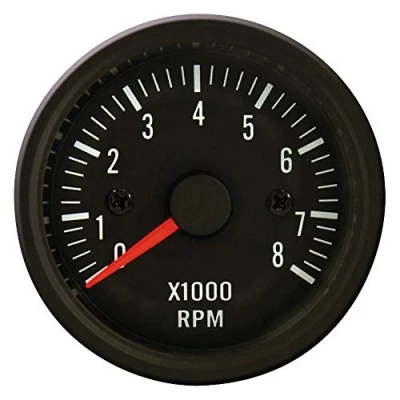 Image of AUTO STYLE Performance Instrument Black Tacho &gt;8000rpm 2/3/4/5/6/8 cyl. 52mm