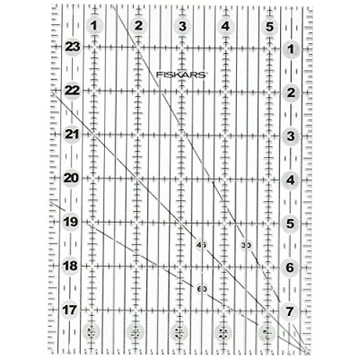 Image of Fiskars 6x24 Folding Ruler, Acrylic, White Black, 6&quot; x 24&quot;