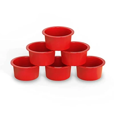 Image of SILIVO Silicone 4 inch Cake Tins, 6pcs Mini Ramekins for Air Fryer, Nonstick Fryer Moulds Baking Cheesecake, Small Cake, Fruit Muffin