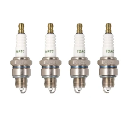 Image of TORCH 4pcs E6RTC Spark Plug Repalce for N GK BPR6HS Plug, BOS CH WR7BC Cham pion RL82YC DEN SO IWF20 W20FPR U OEM
