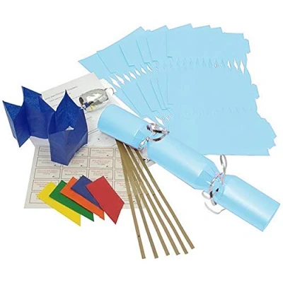 Image of 10 X Make your own Large (14 / 35cm) Christmas cracker kits Pale Blue