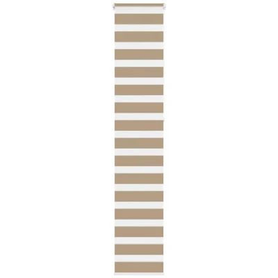Image of vidaXL Zebra Blind Sand Brown 45x230 cm Fabric Width 40.9 Polyester