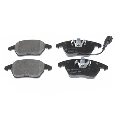 Image of 1K0698151, 1K0698151C, 1K0698151E, 3C0698151, 3C0698151A Brake pad set BLUE PRINT ADV184204 Front Axle incl. wear warning contact with piston clip