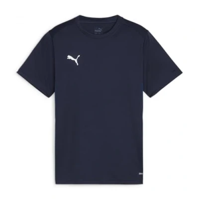 Image of puma Unisex Teamgoal Jersey Jr Tee, Navy White Persian Blue, 152 EU