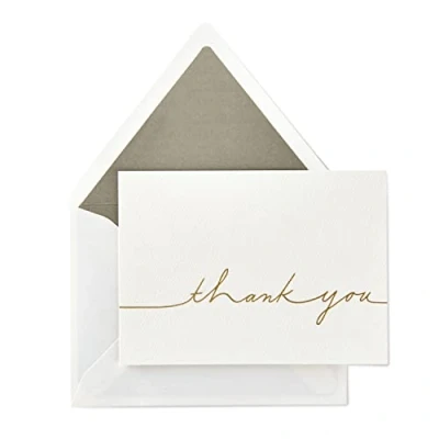 Image of Hallmark Signature Gold Thank You Cards Writing (10 with Envelopes)