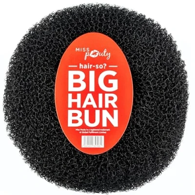 Image of Miss Pouty Hair Bun Maker Massive 6 Inch Donut Ring Style Fast with Doughnut (Black)