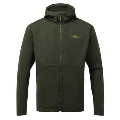 Image of Rab Men&#039;s Geon Hoody Casual Lightweight Fleece Sweatshirt Army Large