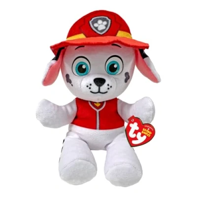 Image of TY Marshall Paw Patrol Soft Plush Toy for Kids, Cuddly Teddy Collectible Stuffed Toy, Beanie Babies Range, Regular