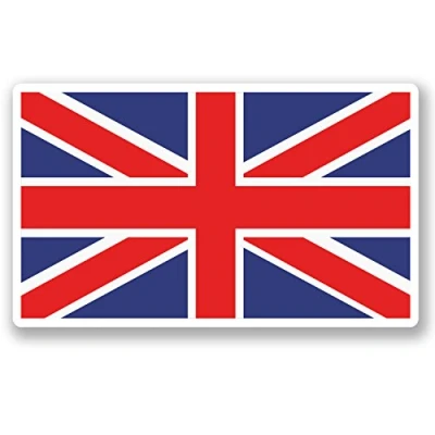 Image of 2 x 10cm Great Britain Flag Vinyl Sticker Laptop Car Travel Luggage GB British Union Jack #5274 (10cm Wide 6cm Tall)