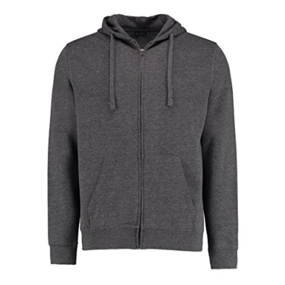 Image of Kustom Kit Klassic Hooded Zipped Jacket Superwash 60 Long S Dark Grey Marl L