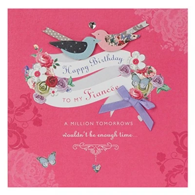 Image of Hallmark Birthday Card For Fiancee &#039;A Million Tomorrows&#039; Medium Square