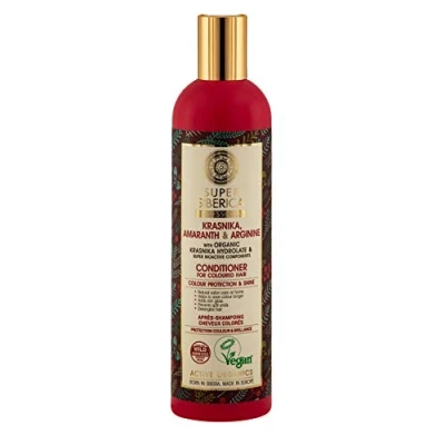 Image of Natura Siberica Super Krasnika, amaranth &amp; arginine. Conditioner for Coloured Hair, 400 ml