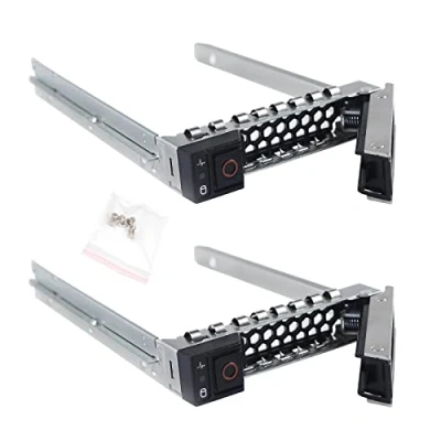 Image of Heretom 2 PACK DXD9H 2.5&quot; SAS/SATA Hard Drive Tray Hot Swap HDD Caddy for Dell Gen14 Server R340 R440 R640 R740 R740xd R840 R940 R940xa R6415 R6515 R7415 R7425 R7515+4 screws