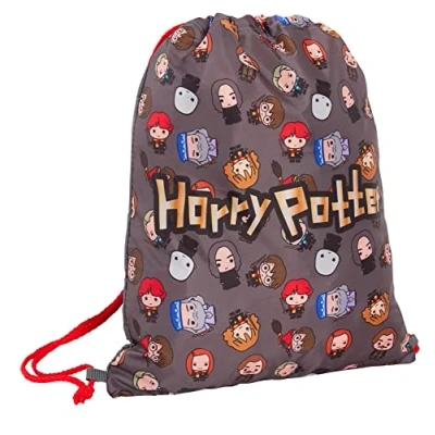 Image of Harry Potter Chibi Drawstring Bag Kids PE Kit Gym Childrens Trainer Swim School Nursery Backpack