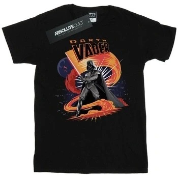 Image of Star Wars Boys Darth Vader Swirling Fury T Shirt Black 5 6 Years