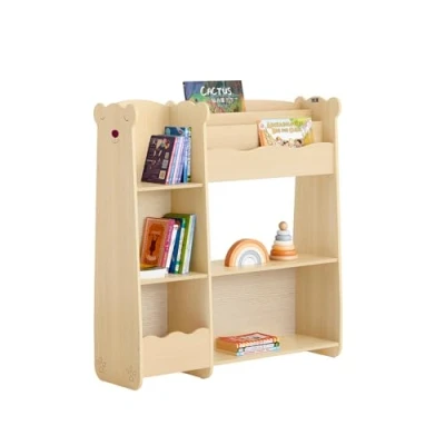 Image of SoBuy Children Kids Bookcase Bookshelf Toy Shelf Storage Display Natural W91 x D30 H100cm KMB101 N