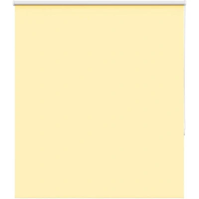 Image of vidaXL Roller Blind Blackout Yellow 120x130 cm Fabric Width 116.6 Polyester