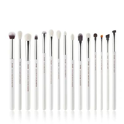 Image of Jessup Eye Brush Professional Makeup Brushes Set Make up Tools Eyebrow Concealer Liner 15Pcs Pearl White/SilverT237
