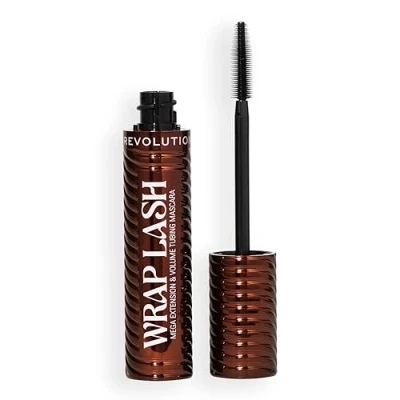 Image of Revolution, Wrap Lash Tubing Mascara, Smudge Proof &amp; Water Resistant for Length Volume, Vegan Cruelty Free, Brown, 8.5ml