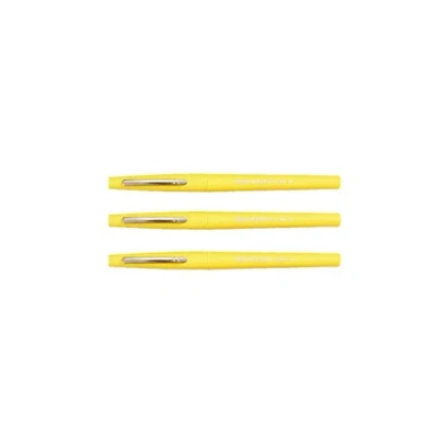 Image of PaperMate Yellow Flair Pens. 3 Pack.