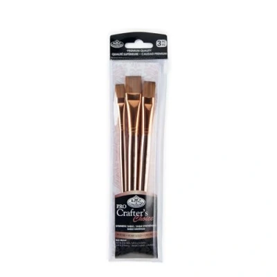 Image of Royal &amp; Langnickel Crafter&#039;s Choice Pro Synthetic Sable Wash Craft Brush Set, 3pc