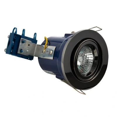 Image of Electralite Yate Tiltable Fire Rated Downlight IP20 Black Chrome
