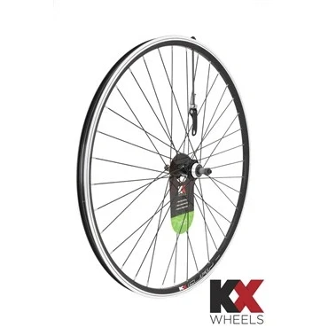 Image of KX Wheels Hybrid Doublewall Q/R Screw On Rim Brake Rear 700c Wheel