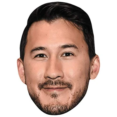 Image of Markiplier (Goatee) Celebrity Mask, Flat Card Face, Fancy Dress Mask