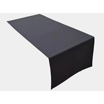 Image of Lemos Home Table Runner Linen Made from 100% Cotton Collection Concept, Choice of Colours and Sizes (Table 45 x 150 cm, Anthracite)