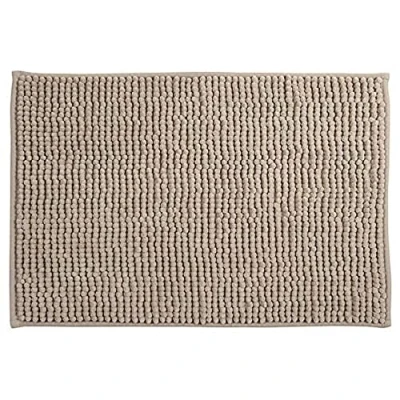 Image of MSV Chenille Deep Pile Bath Mat 40 x 60 cm Taupe