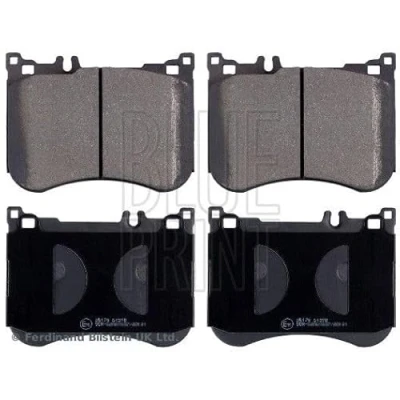 Image of 0004201006, 0004204404, 0064205020, 0064208820, 0074203320 Brake pad set BLUE PRINT ADU174258 Front Axle prepared for wear indicator