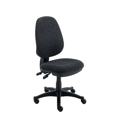 Image of Office Hippo Desk Chair Without Arms, With Adjustable Curved Back, Executive Swivel, Chair, Suitable For Home Office, Charcoal, 64 x 93 to 109 cm