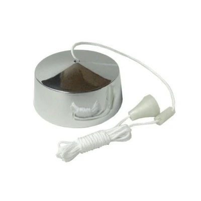 Image of 2 Way Chrome Effect Bathroom Pull Cord Ceiling Switch