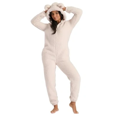 Image of Undercover Ladies Sherpa Teddy Onesie 794072 Cream XL