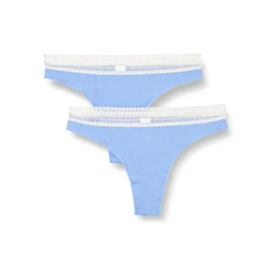 Image of Sloggi Women&#039;s GO Ribbed Brazil C2P Briefs, RIVIERA, S
