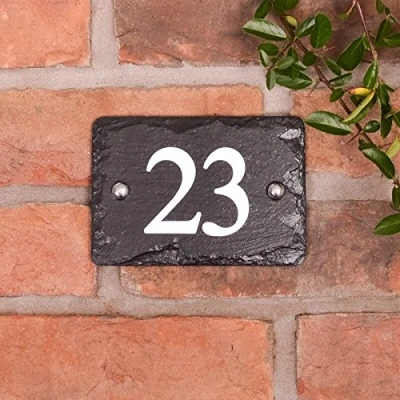 Image of House numbers in rustic slate with 1 or 2 digits