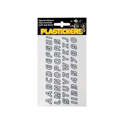 Image of Refractive Plastickers Letters and Number for Motorcycle