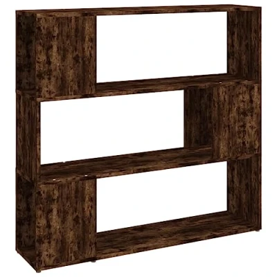 Image of vidaXL Book Cabinet/Room Divider Smoked Oak 100x24x94 cm