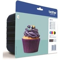 Image of Brother LC 123 CYMB 4 PACK LC123 Inkjet Cartridge