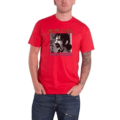 Image of Frank Zappa T Shirt Chungas Revenge Album Cover Logo Official Mens Red S