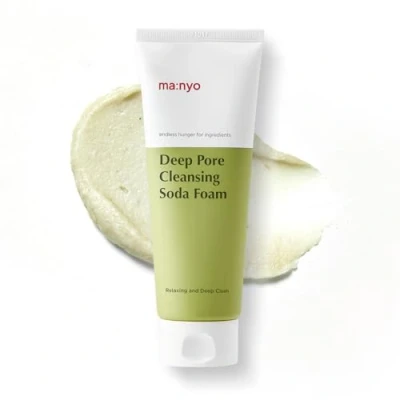 Image of ma:nyo Deep Pore Cleansing Soda Foam Daily Face Wash, Non Irritating, with Vitamin C, Chamomile, Clean K Beauty for Women and Men Korean Skin care 5.0 fl oz (150ml)…