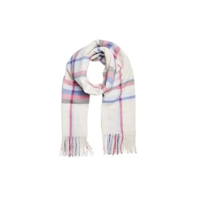 Image of VERO MODA Vmellen Woven Scarf GA Noos Scarf, Birch/Detail: Surf THE W/MAGENTA/DUTCH CA/ASPHALT, One Size, Birch/Detail:SURF Size